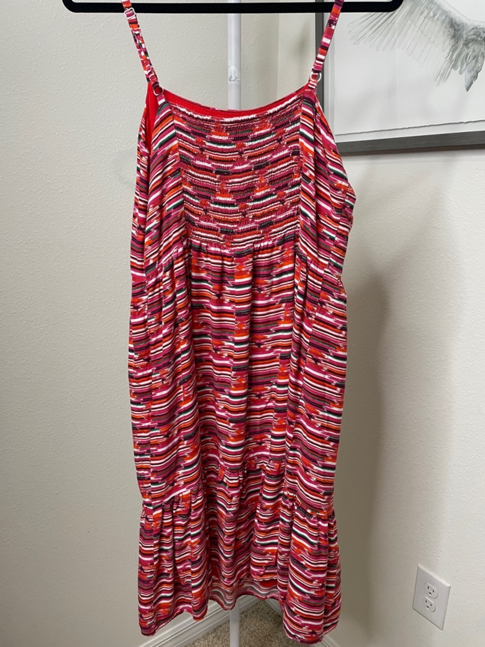 LOFT Ikat Smocked Back Knee length Western Sundress - Picture 4 of 7